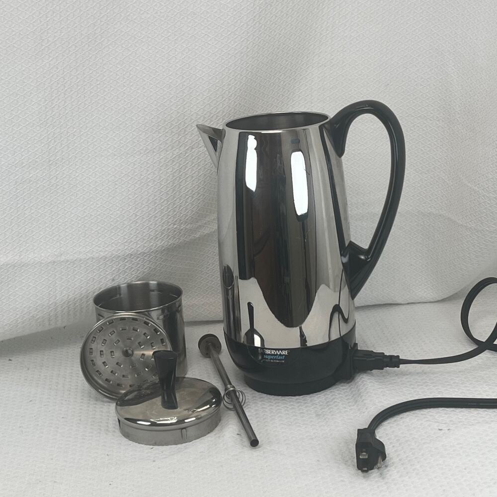 Farberware Superfast 12 Cup Percolator Coffee Maker Complete Tested EUC FCP412 - Picture 2 of 10